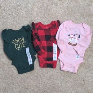NWT Newborn Holiday Onesies